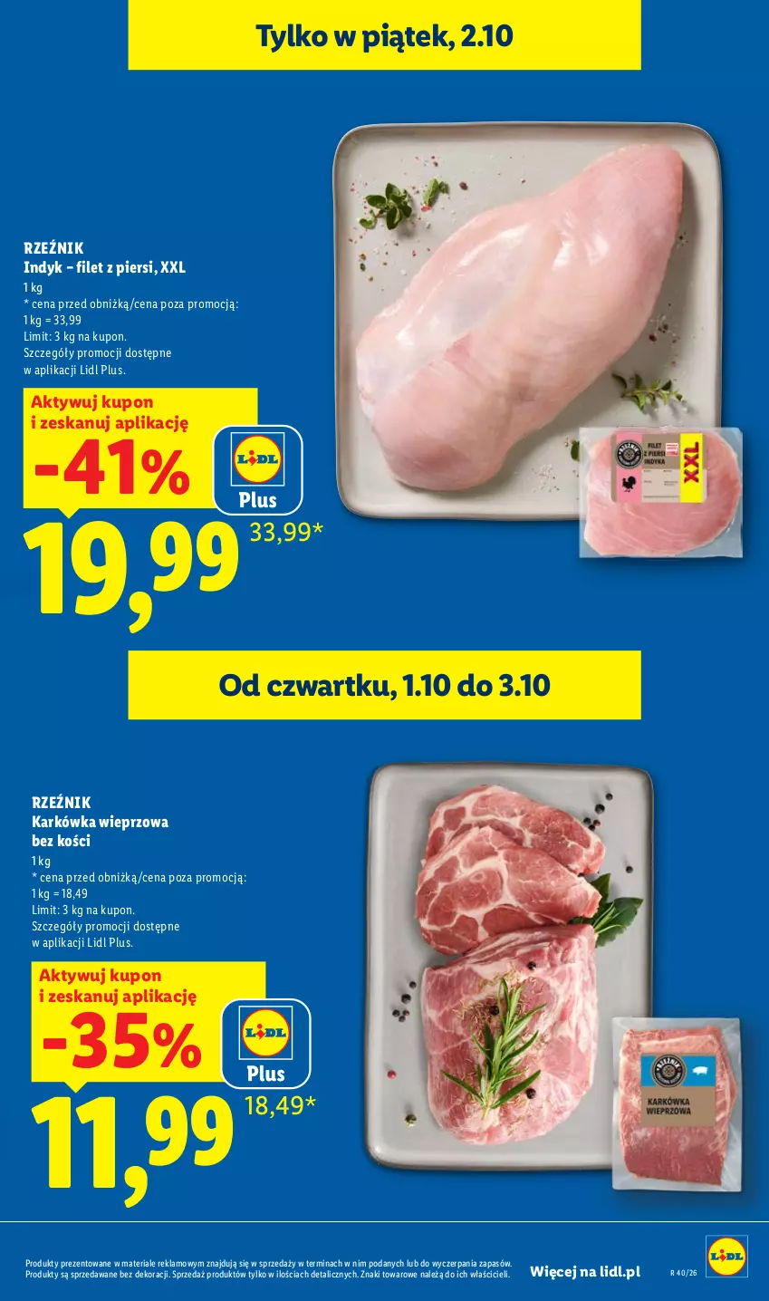 Gazetka promocyjna Lidl - Gazetka ważna od 1.10 do 3.10 - ważna 01.10 do 03.10.2026 - strona 9 - produkty: Karkówka wieprzowa