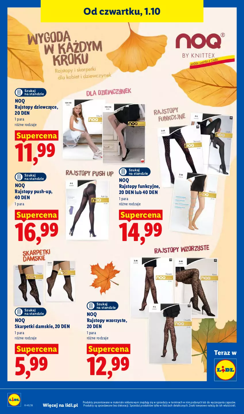 Gazetka promocyjna Lidl - Gazetka ważna od 1.10 do 3.10 - ważna 01.10 do 03.10.2026 - strona 94 - produkty: Karp, Rajstopy, Skarpetki, Tera, Top