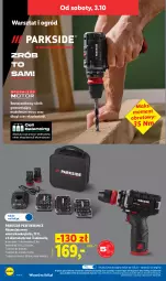 Gazetka promocyjna Lidl - Gazetka ważna od 1.10 do 3.10 - Gazetka - ważna od 03.10 do 03.10.2026 - strona 44 - produkty: Parkside, Akumulatorowa wiertarkowkrętark, Wiertarkowkrętarka, Warka, Tarka, Wkręt, Torba, Wkrętarka, Ogród, Akumulator