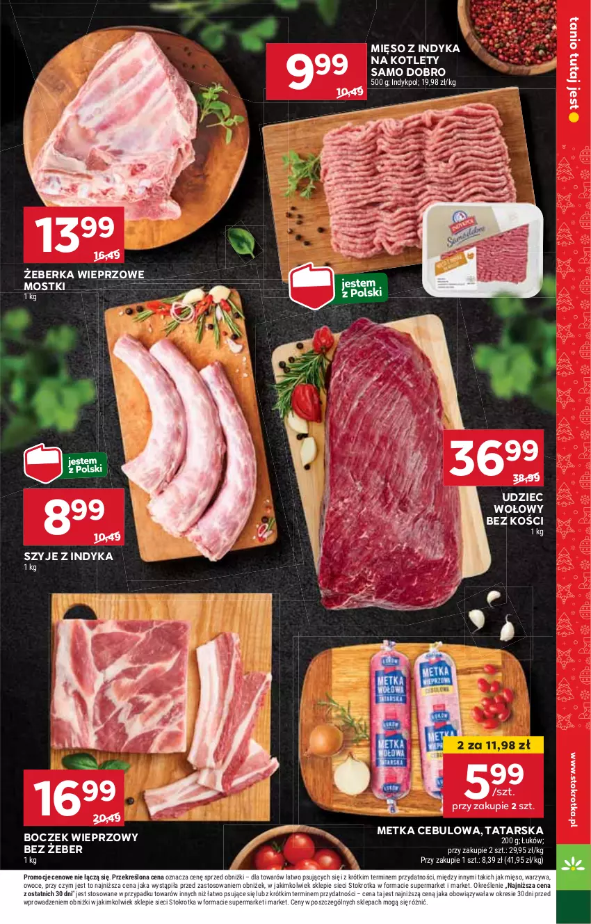 Gazetka promocyjna Stokrotka - Supermarket Opole/Radom - ważna 14.11 do 20.11.2024 - strona 11 - produkty: Boczek, Boczek wieprzowy, HP, Kotlet, Mięso, Mięso z indyka, Udziec wołowy