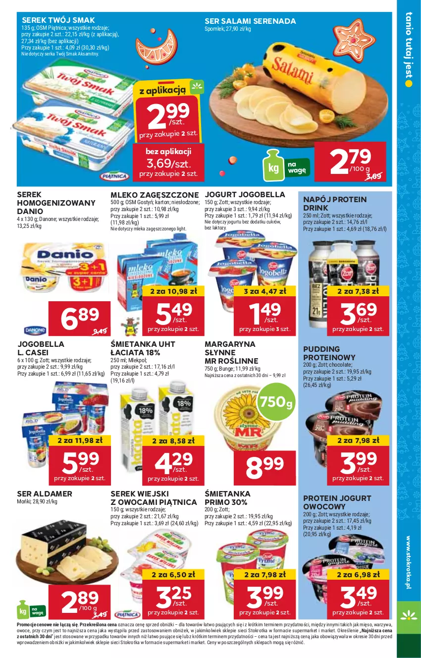 Gazetka promocyjna Stokrotka - Supermarket Opole/Radom - ważna 14.11 do 20.11.2024 - strona 15 - produkty: Bell, Bella, Danio, HP, Jogobella, Jogurt, Jogurt owocowy, Margaryna, Mleko, Mleko zagęszczone, Napój, Piątnica, Pudding, Salami, Ser, Ser salami, Serek, Serek homogenizowany, Serek wiejski, Słynne, Słynne MR Roślinne, Twój Smak