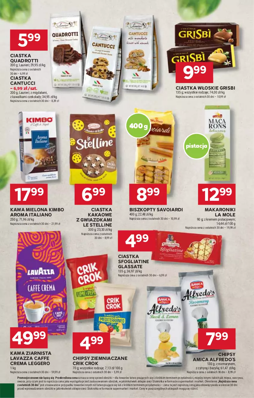 Gazetka promocyjna Stokrotka - Supermarket Opole/Radom - ważna 14.11 do 20.11.2024 - strona 18 - produkty: Amica, Biszkopty, Chipsy, Ciastka, HP, Kakao, Kawa, Kawa mielona, Kawa ziarnista, Lavazza, Makaron