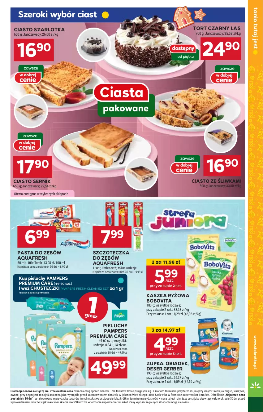 Gazetka promocyjna Stokrotka - Supermarket Opole/Radom - ważna 14.11 do 20.11.2024 - strona 28 - produkty: Aquafresh, BoboVita, Chusteczki, Ciasto sernik, Deser, Gerber, HP, Pampers, Pasta do zębów, Pieluchy, Ryż, Ser, Szarlotka, Szczoteczka, Szczoteczka do zębów