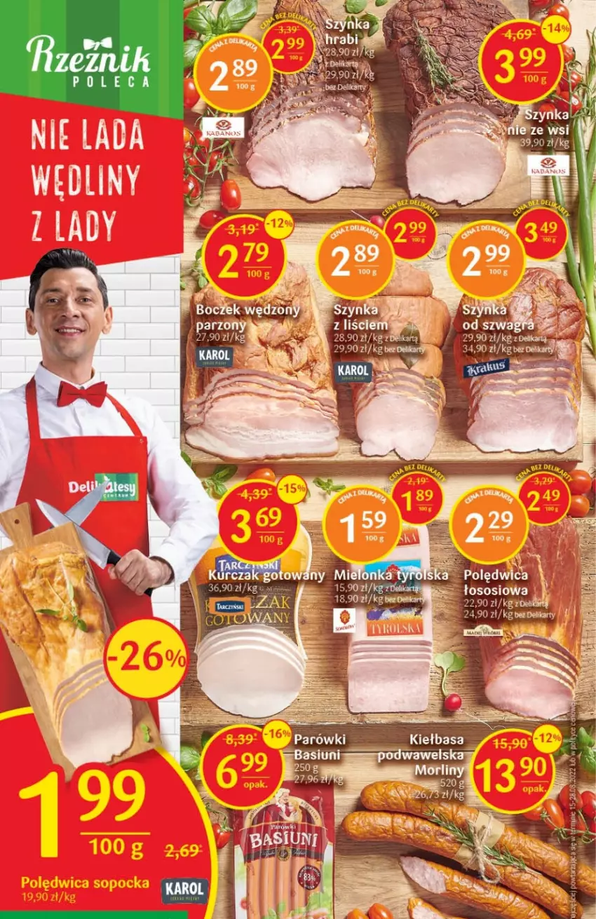 Gazetka promocyjna Delikatesy Centrum - Gazetka DC40 - ważna 13.10 do 19.10.2022 - strona 12 - produkty: Kiełbasa, Parówki, Wawel