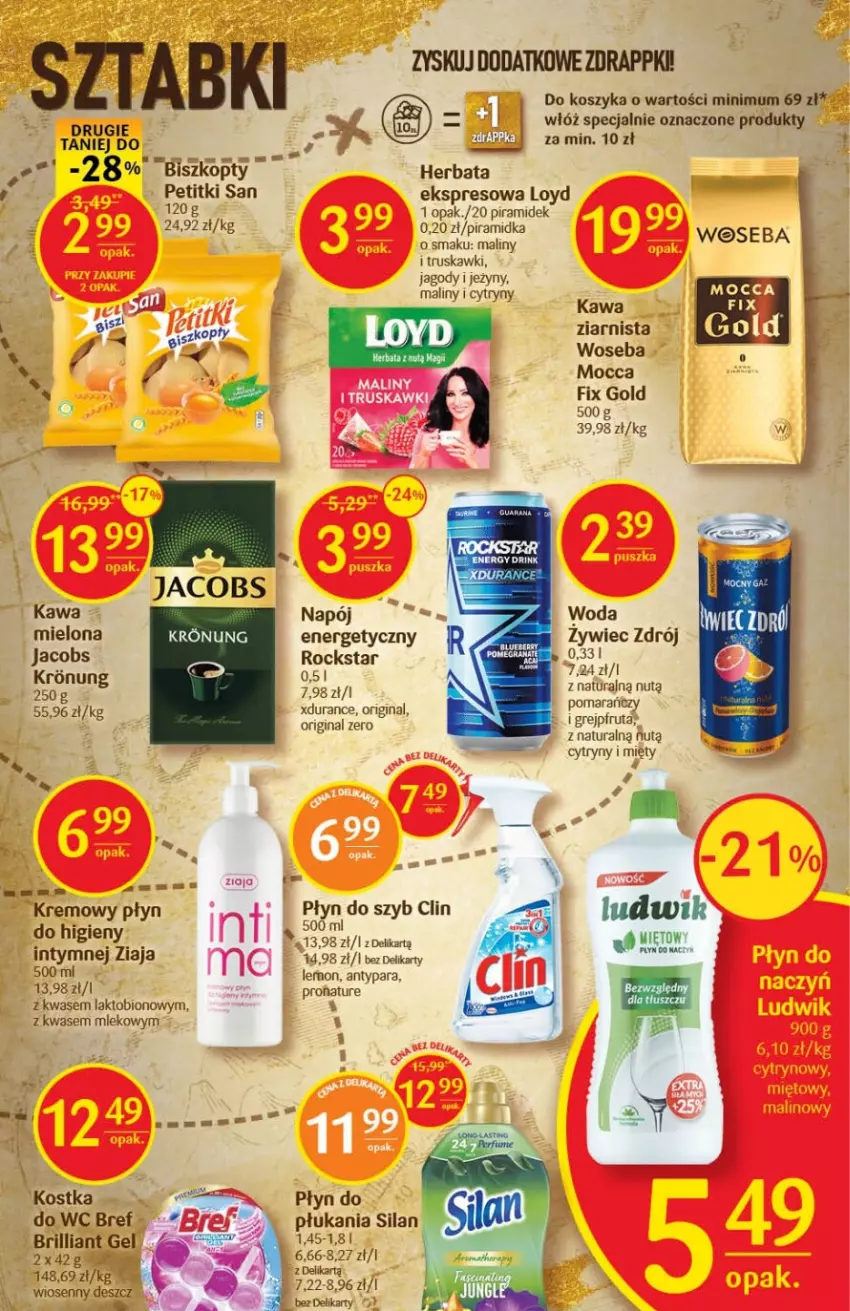 Gazetka promocyjna Delikatesy Centrum - Gazetka DC40 - ważna 13.10 do 19.10.2022 - strona 7 - produkty: Biszkopty, Bref, Cars, Clin, Cytryny, Gin, Herbata, Jacobs, Jagody, Jeżyny, Kawa, Kosz, Loyd, Ludwik, Maliny, Mleko, Napój, Płyn do szyb, Silan, Truskawki, Woda, Woseba, Ziaja