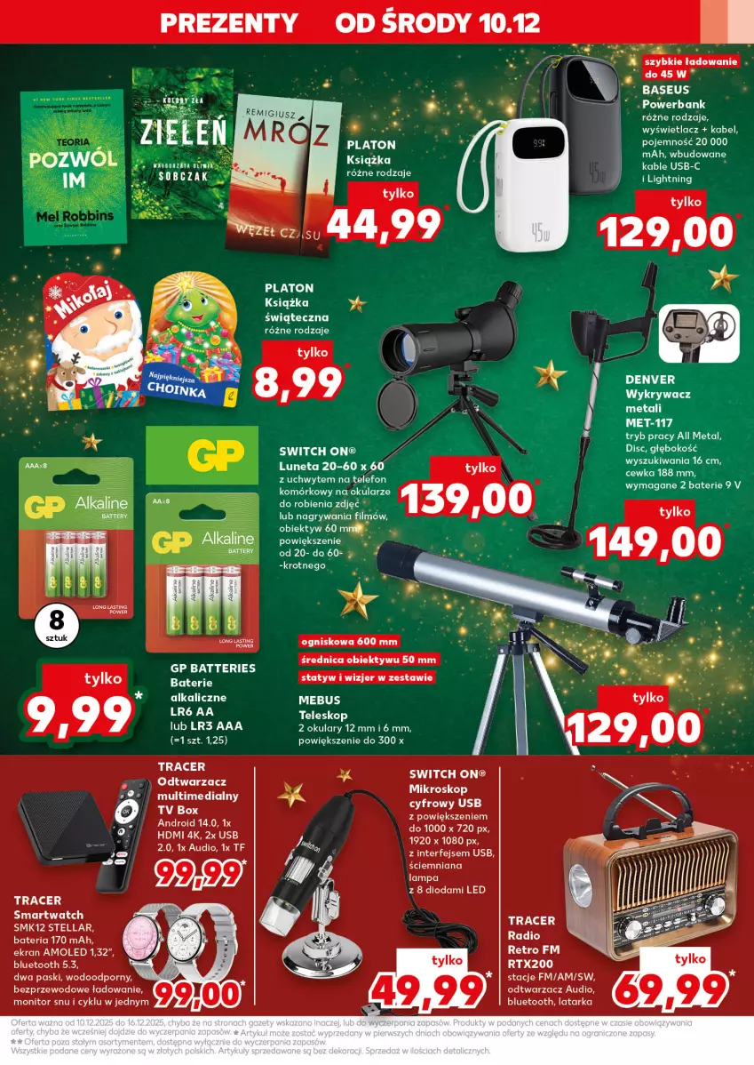 Gazetka promocyjna Kaufland - Kaufland - ważna 10.12 do 16.12.2025 - strona 13 - produkty: Acer, Amol, Bateria, Gry, Książka, Latarka, Mikroskop, Monitor, Obiektyw, Por, Smartwatch, Tarka, Telefon, Teleskop