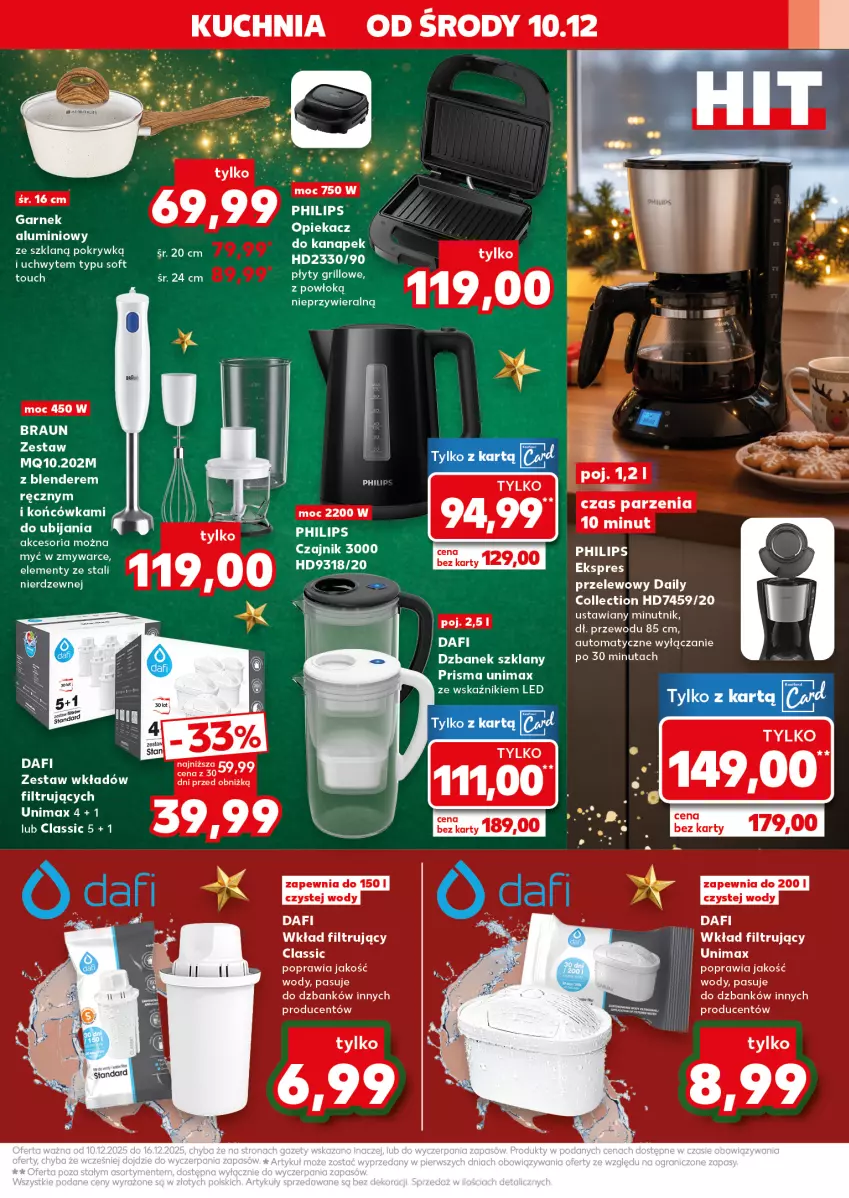Gazetka promocyjna Kaufland - Kaufland - ważna 10.12 do 16.12.2025 - strona 5 - produkty: Blender, Braun, Czajnik, Dzbanek, Garnek, Grill, Philips, Wkład filtrujący