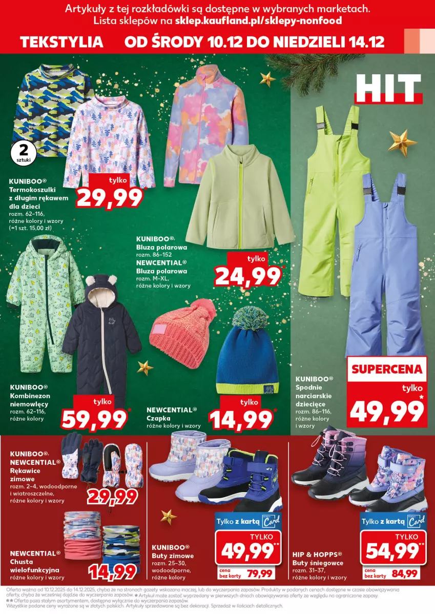 Gazetka promocyjna Kaufland - Kaufland - ważna 10.12 do 16.12.2025 - strona 9 - produkty: Bluza, Bluza polarowa, Buty, Buty zimowe, Dzieci, Koc, Kombinezon, Kosz, Por, Rękawice, Spodnie