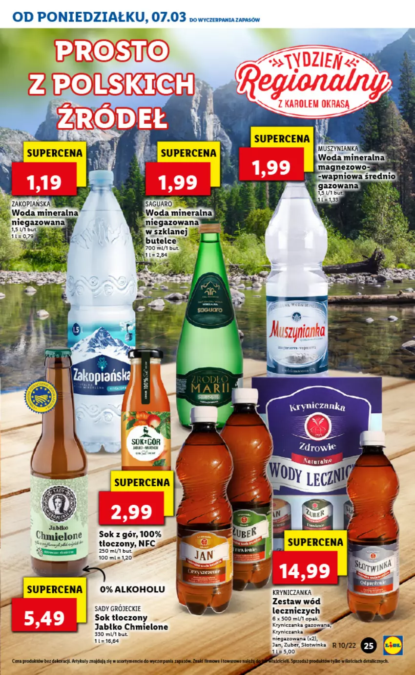 Gazetka promocyjna Lidl - GAZETKA - ważna 07.03 do 09.03.2022 - strona 25 - produkty: Inka, Magnez, Mus, Muszynianka, Sok, Woda, Woda mineralna, Znicz