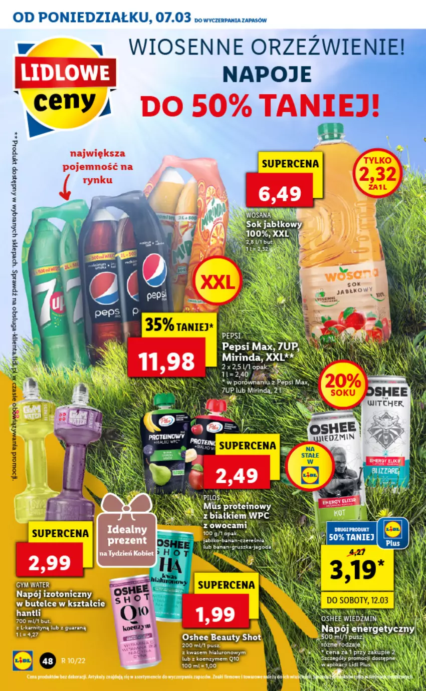 Gazetka promocyjna Lidl - GAZETKA - ważna 07.03 do 09.03.2022 - strona 48 - produkty: LG, Napój, Napoje, Oshee, Sos