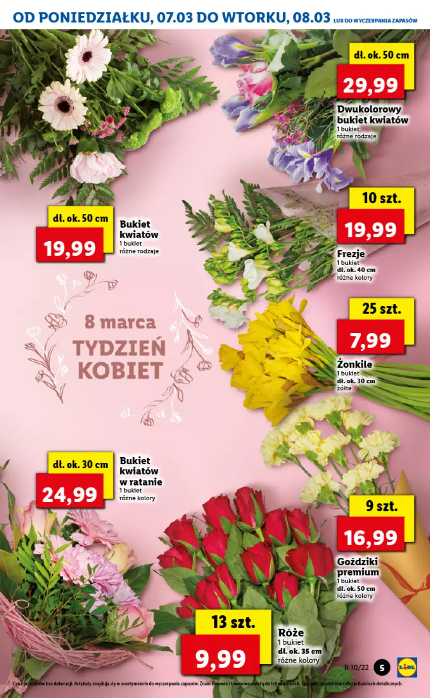 Gazetka promocyjna Lidl - GAZETKA - ważna 07.03 do 09.03.2022 - strona 5 - produkty: Bukiet