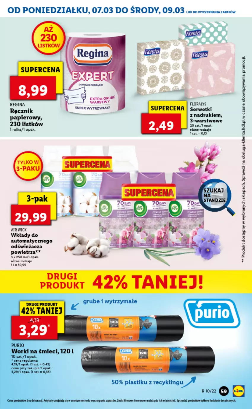 Gazetka promocyjna Lidl - GAZETKA - ważna 07.03 do 09.03.2022 - strona 59 - produkty: Flora, Gin, Ser, Serwetki