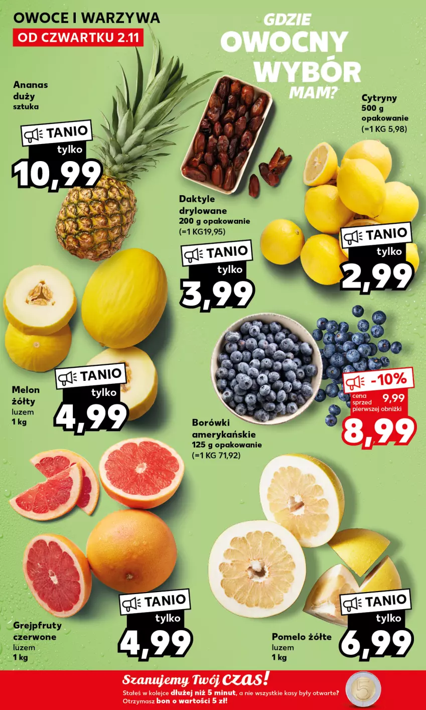 Gazetka promocyjna Kaufland - Mocny Start - ważna 06.11 do 07.11.2023 - strona 11 - produkty: Ananas, Cytryny, Grejpfrut, Owoce, Pomelo, Warzywa