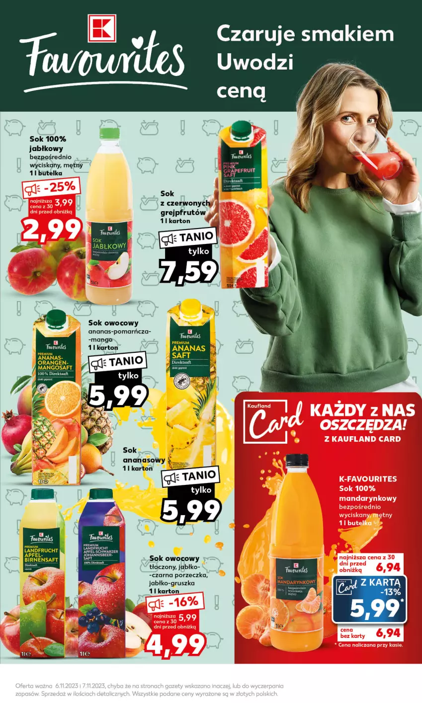 Gazetka promocyjna Kaufland - Mocny Start - ważna 06.11 do 07.11.2023 - strona 21 - produkty: Ananas, Fa, Grejpfrut, Mango, Por, Sok