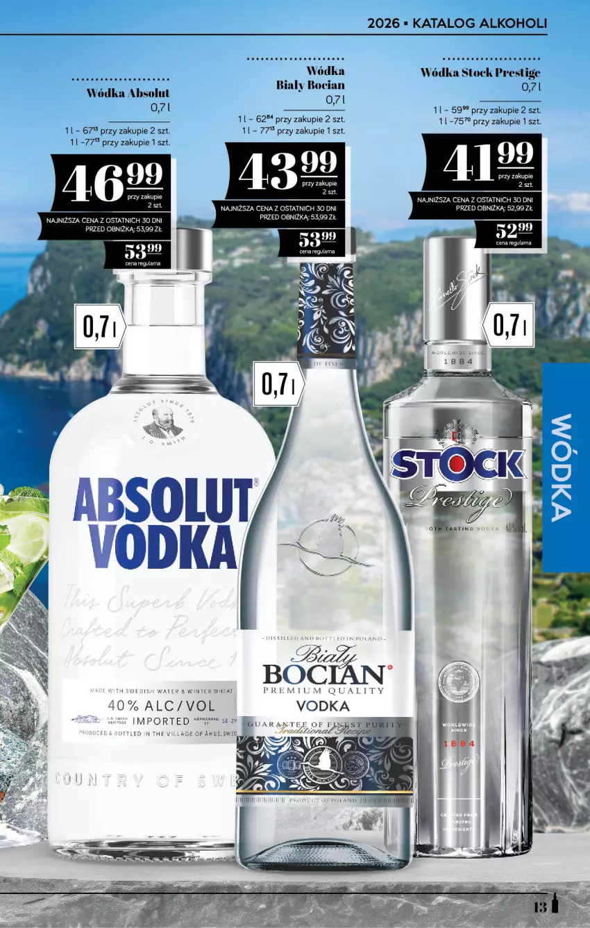 Gazetka promocyjna PoloMarket - Katalog alkoholi 11/2026 - ważna 18.06 do 01.07.2026 - strona 13 - produkty: Absolut, Ser, Stock, Wódka
