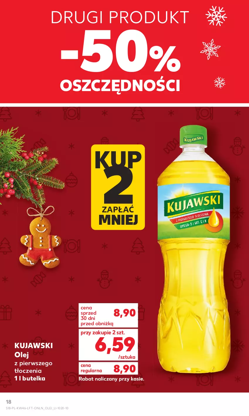Gazetka promocyjna Kaufland - Gazetka tygodnia - ważna 16.11 do 22.11.2023 - strona 18 - produkty: Kujawski, Olej