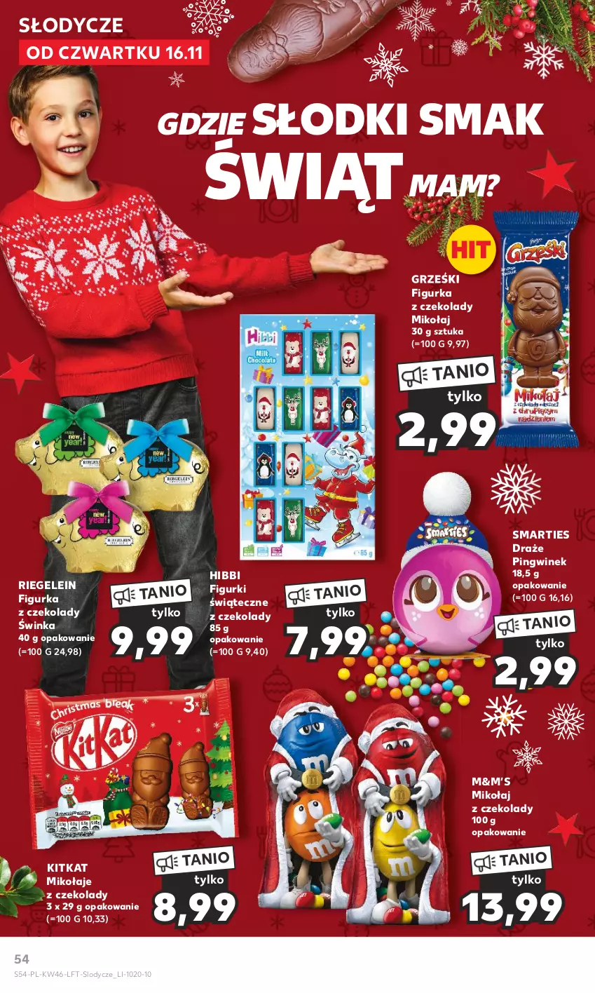 Gazetka promocyjna Kaufland - Gazetka tygodnia - ważna 16.11 do 22.11.2023 - strona 54 - produkty: Figurka z czekolady, Grześki, Inka, Lody, Pingwin