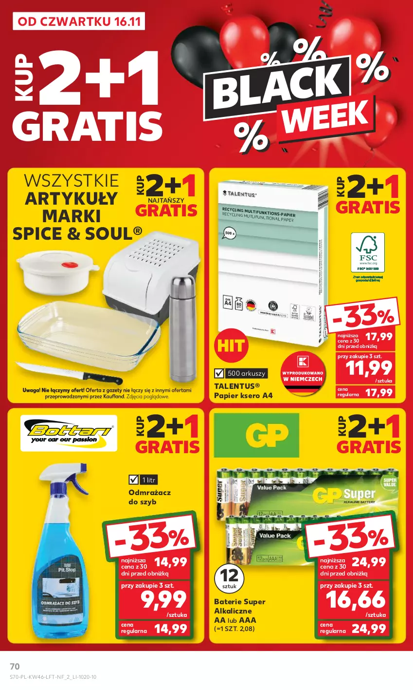 Gazetka promocyjna Kaufland - Gazetka tygodnia - ważna 16.11 do 22.11.2023 - strona 70 - produkty: Gra, Odmrażacz do szyb, Papier, Ser, Waga