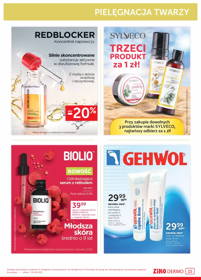 Gazetka promocyjna Ziko - Gazetka Ziko Dermo - ważna 07.09 do 20.09.2023 - strona 15 - produkty: Gehwol, Rum, Ser, Serum, Top