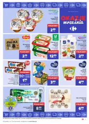 Gazetka promocyjna Carrefour - Gazetka Okazje września - Gazetka - ważna od 25.09 do 25.09.2021 - strona 3 - produkty: Serek puszysty, Top, Ser, Brie, Jaja, Jogurt, Kosz, Tarta, Palma, Serek, Margaryna, Camembert, NaTurek, Deser, Ser pleśniowy, Flora, Tartare, Monte