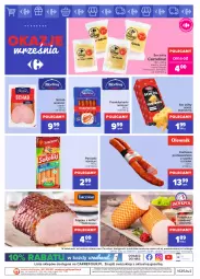 Gazetka promocyjna Carrefour - Gazetka Okazje września - Gazetka - ważna od 25.09 do 25.09.2021 - strona 4 - produkty: Polędwica, Sok, Ser, Por, Parówki, O nas, Kiełbasa podwawelska, Mlekovita, Wawel, Szynka, Tarczyński, Sokół, Morliny, Frankfurterki, Kiełbasa, Olewnik, Mleko