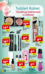 Gazetka promocyjna Lidl - TYDZIEŃ KOBIET - CELEBRUJ KOBIECOŚĆ Z LIDLEM! - Gazetka - ważna od 10.03 do 10.03.2021 - strona 18 - produkty: Makijaż, Cień, Rozświetlacz, Kredka do brwi, Tusz, Kredka, Puder, Lakier do paznokci, Odżywka, Lakier