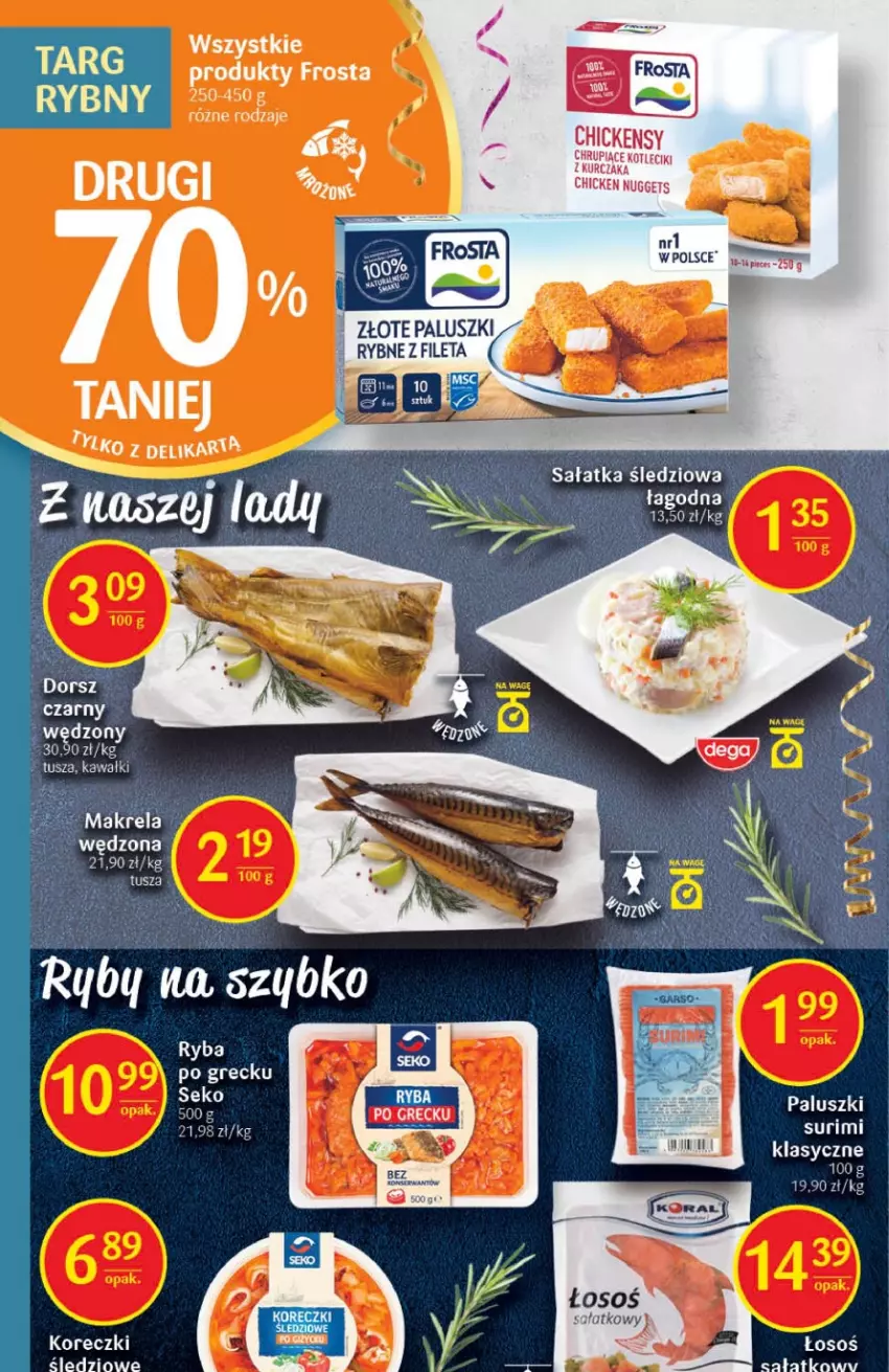 Gazetka promocyjna Delikatesy Centrum - Gazetka DC50 - ważna 27.12.2022 do 02.01.2023 - strona 10 - produkty: Kawa, LG, Por, Ryba, Sałat, Sałatka, Tusz