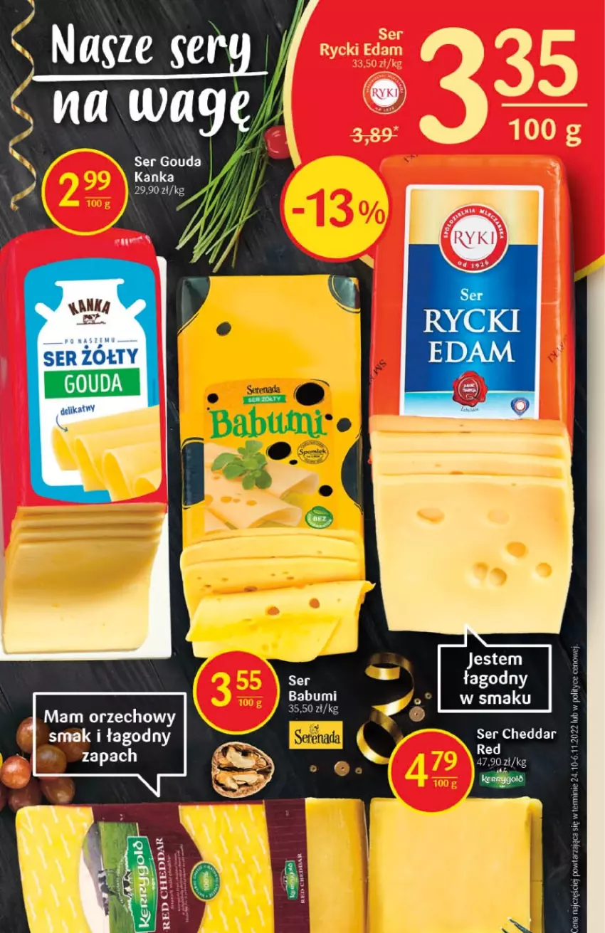 Gazetka promocyjna Delikatesy Centrum - Gazetka DC50 - ważna 27.12.2022 do 02.01.2023 - strona 7 - produkty: Cheddar, Edam, Gouda, Rycki Edam, Ser