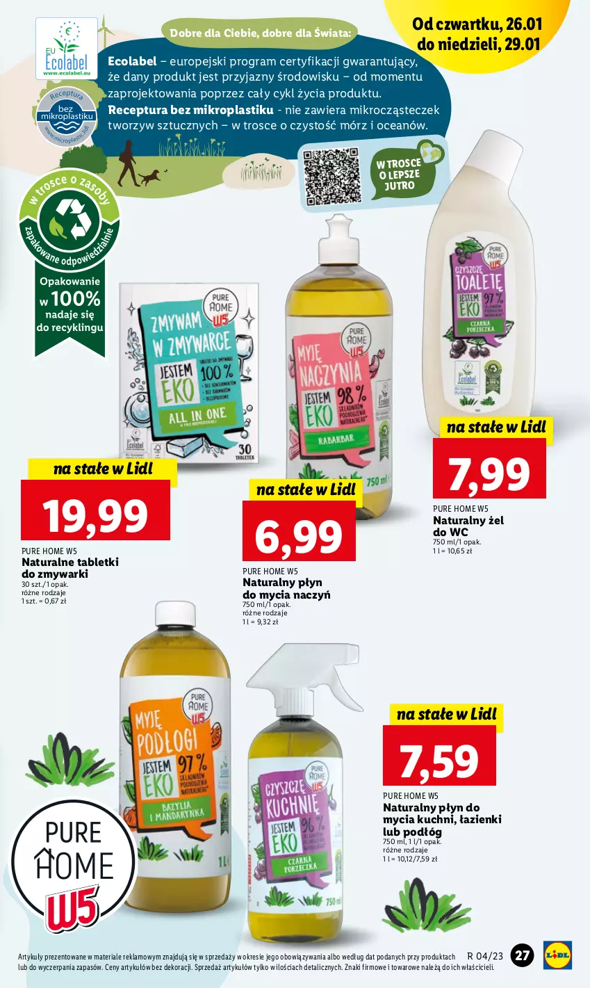 Gazetka promocyjna Lidl - GAZETKA - ważna 26.01 do 29.01.2023 - strona 29 - produkty: Do mycia naczyń, Gra, Płyn do mycia, Płyn do mycia naczyń, Pur, Tablet, Tabletki do zmywarki, Zmywarki