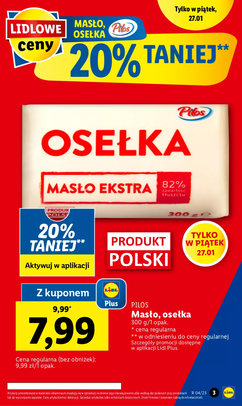 Gazetka promocyjna Lidl - GAZETKA - ważna 26.01 do 29.01.2023 - strona 3 - produkty: Masło, Pilos