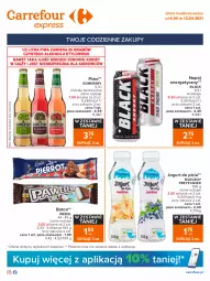 Gazetka promocyjna Carrefour - Gazetka Express - Gazetka - ważna od 12.04 do 12.04.2021 - strona 1 - produkty: Piwa, Piwo, Piec, Gra, Napój energetyczny, Somersby, Jogurt, Kosz, Lack, Baton, Napój