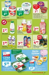 Gazetka promocyjna Auchan - Rysuje się pobudka na piątkę Hipermarkety - Gazetka - ważna od 04.08 do 04.08.2021 - strona 9 - produkty: Belriso, Jogurt naturalny, Sok, Ser, Twaróg, Jogurt, Smakija, Serek homogenizowany, Serek, Twaróg półtłusty, Napój mleczny, Napój, Kefir, Mleko