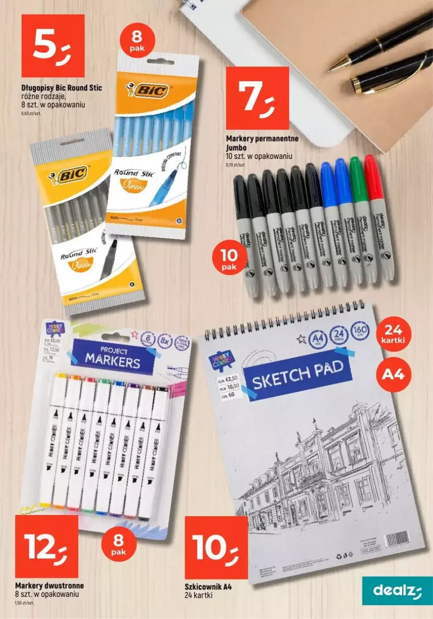 Gazetka promocyjna Dealz - ważna 17.02 do 22.02.2025 - strona 15 - produkty: BIC, Długopis, Marker, Szkicownik