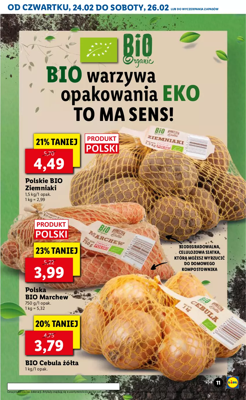 Gazetka promocyjna Lidl - GAZETKA - ważna 24.02 do 26.02.2022 - strona 11 - produkty: Cebula, Gra, Siatka, Warzywa, Ziemniaki