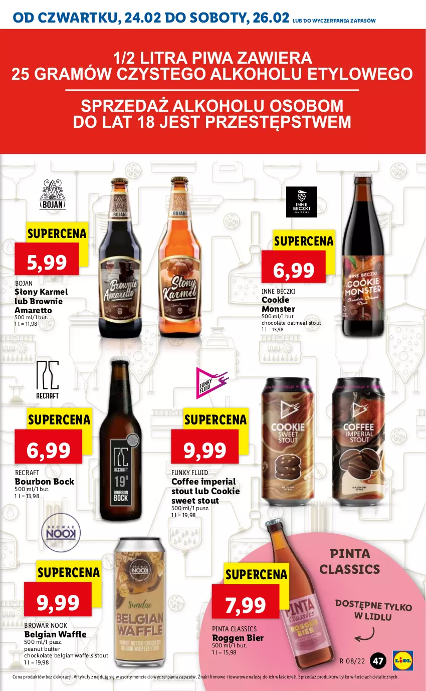 Gazetka promocyjna Lidl - GAZETKA - ważna 24.02 do 26.02.2022 - strona 47 - produkty: Bourbon, Brownie, LG