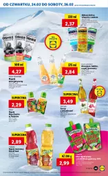 Gazetka promocyjna Lidl - GAZETKA - Gazetka - ważna od 26.02 do 26.02.2022 - strona 45 - produkty: Marchewka, Sos, Sok, Mus, Napój energetyczny, Róża, Kaktus, Kiwi, Fortuna, Napój gazowany, Tymbark, Dzika róża, Syrop, Limonka, Oshee, Kubuś, Mango, Napój, Grejpfrut