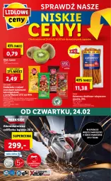 Gazetka promocyjna Lidl - GAZETKA - Gazetka - ważna od 26.02 do 26.02.2022 - strona 58 - produkty: Parkside, Ser, Por, Szlifierka kątowa, Kiwi, PIKOK, Czekolada, Szlifierka, Kabanos, Deser, Akumulator, Fa