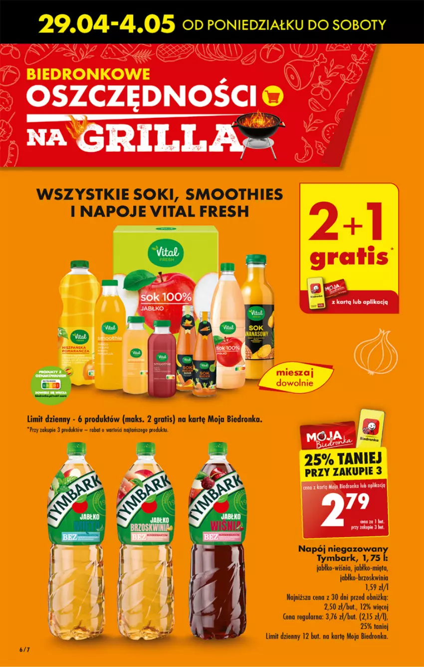 Gazetka promocyjna Biedronka - Od Poniedziałku - ważna 29.04 do 04.05.2024 - strona 10 - produkty: Gra, Mięta, Napój, Napój niegazowany, Napoje, Smoothie, Sok, Tymbark