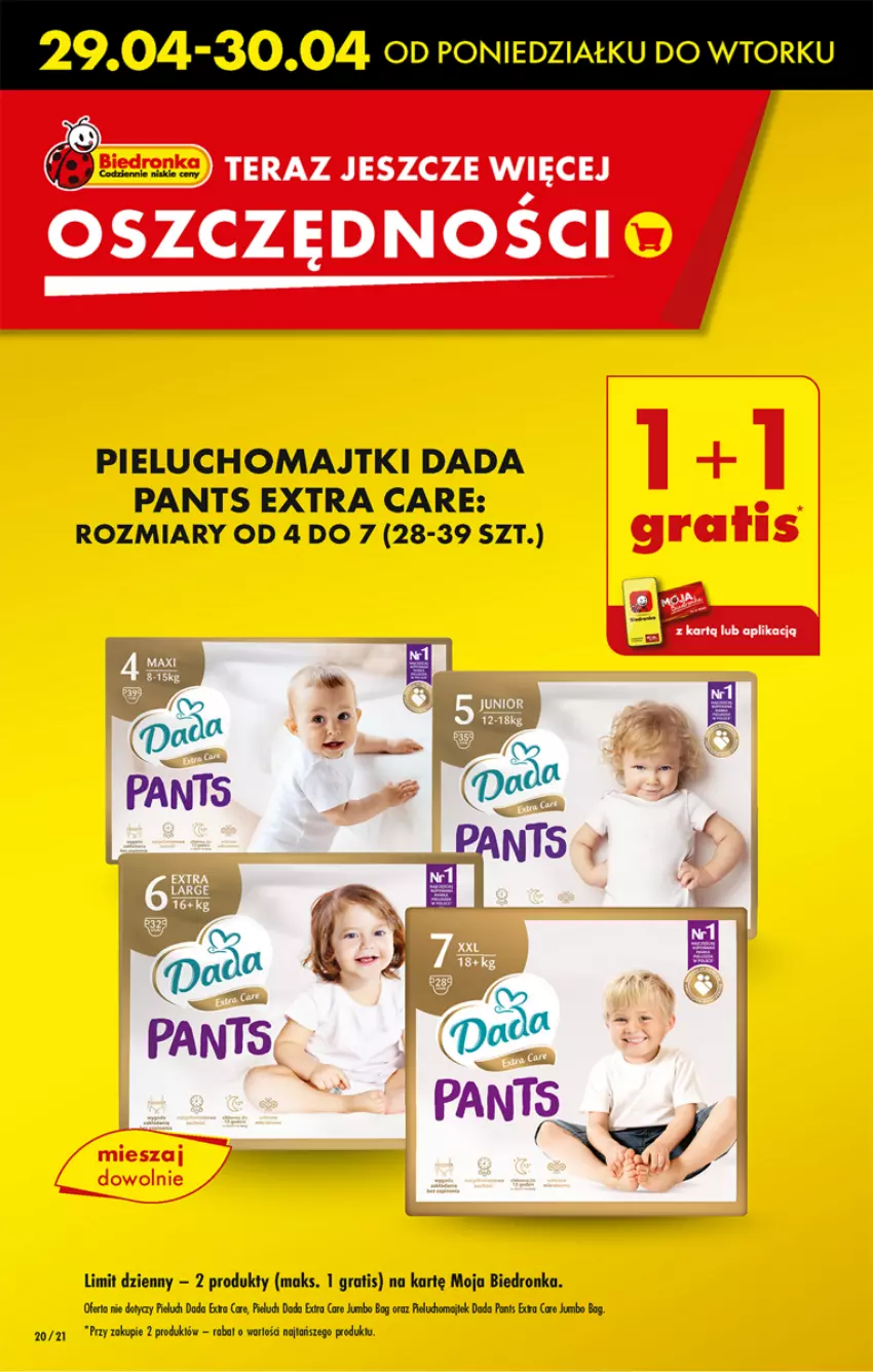 Gazetka promocyjna Biedronka - Od Poniedziałku - ważna 29.04 do 04.05.2024 - strona 24 - produkty: Dada, Gra, Majtki, O Bag, Pieluchomajtki