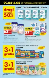 Gazetka promocyjna Biedronka - Od Poniedziałku - Gazetka - ważna od 04.05 do 04.05.2024 - strona 56 - produkty: Ser, Por, Mus, Gerber, O nas, Deser, Karmi, Mleko, BEBILON