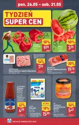 Gazetka promocyjna Aldi - Oferta weekendowa - Gazetka - ważna od 31.05 do 31.05.2025 - strona 2 - produkty: Mięso mielone, Mięso mielone z łopatki wieprzowej, Gin, Rust, Papryka czerwona, Papryka, Mięsne specjały, Konfitura, Boczek, Feta, Arbuz, Mięso