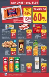 Gazetka promocyjna Aldi - Oferta weekendowa - Gazetka - ważna od 31.05 do 31.05.2025 - strona 6 - produkty: Pistacje, Kawa rozpuszczalna, Sok, Ser, Gra, Chipsy, Kawa, Golden Seafood, Serek, Tymbark, Tuńczyk, Pringles, Olej, Kiełbasa, Kiełbasa śląska