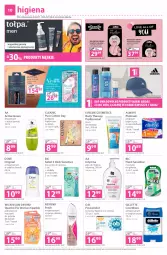 Gazetka promocyjna Hebe - Gazetka - Gazetka - ważna od 14.06 do 14.06.2023 - strona 10 - produkty: Gillette Venus, Pur, Gin, BIC, Eveline, Rexona, Body, Dezodorant, Wilkinson Sword, Adidas, Tampony, Dove, Krem do depilacji, Venus, Szynka, Cleanic, Tołpa, Always, Podpaski, Gillette, Maszynka, Płyn do higieny intymnej, Maszynka do golenia, O.B., Antyperspirant, Fa