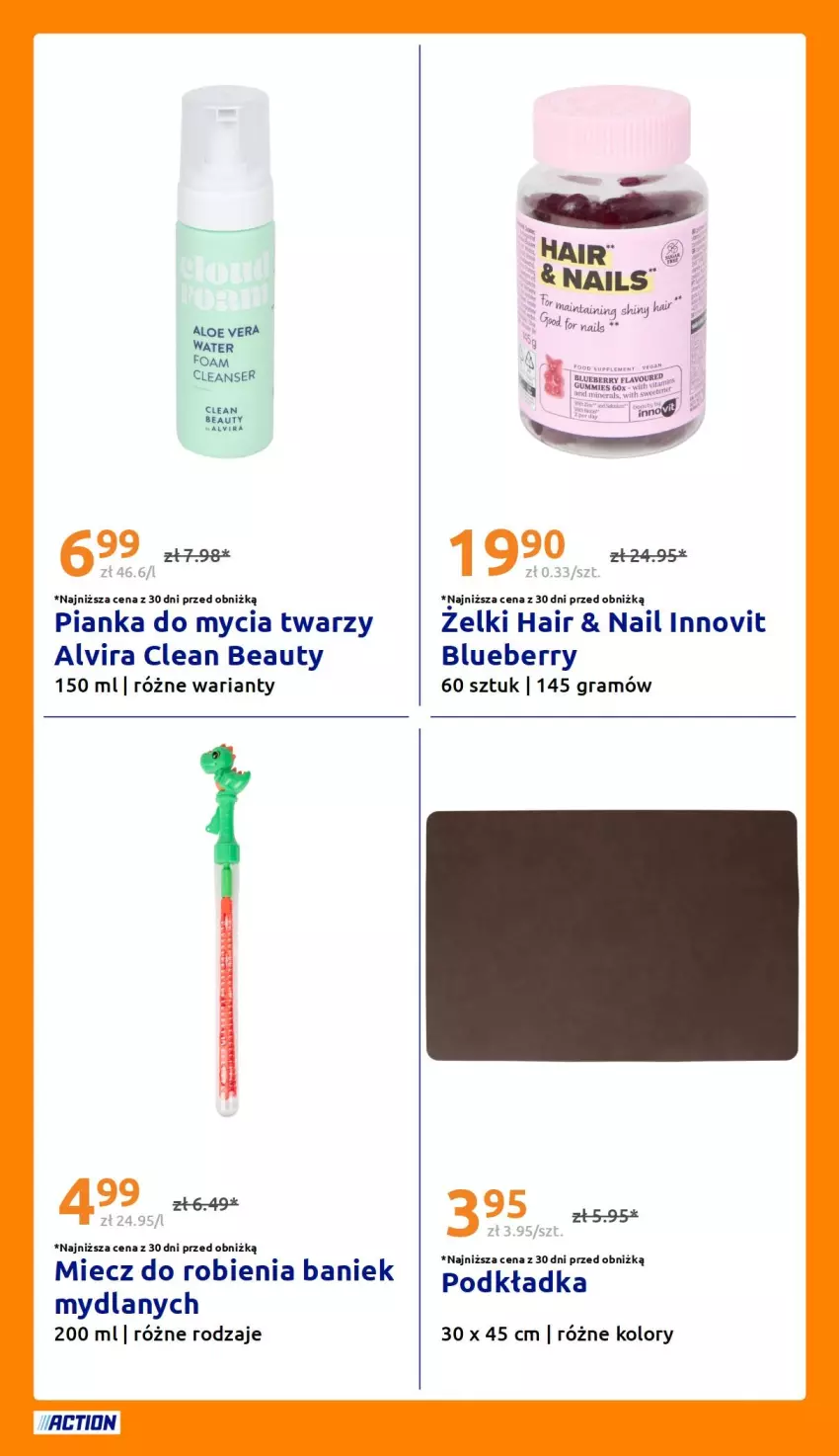 Gazetka promocyjna Action - Gazetka tydzień 32 2026 - ważna 05.08 do 11.08.2026 - strona 23 - produkty: Aloe vera, Gra, Miecz, Pianka do mycia twarzy, Podkład, Ser