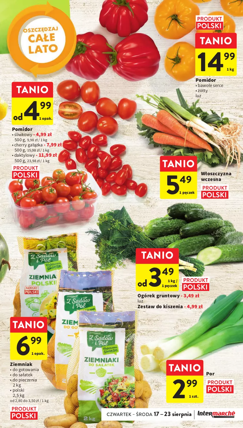 Gazetka promocyjna Intermarche - Gazetka Intermarche - ważna 17.08 do 23.08.2023 - strona 10 - produkty: Grunt, Ogórek, Piec, Por, Sałat, Ser