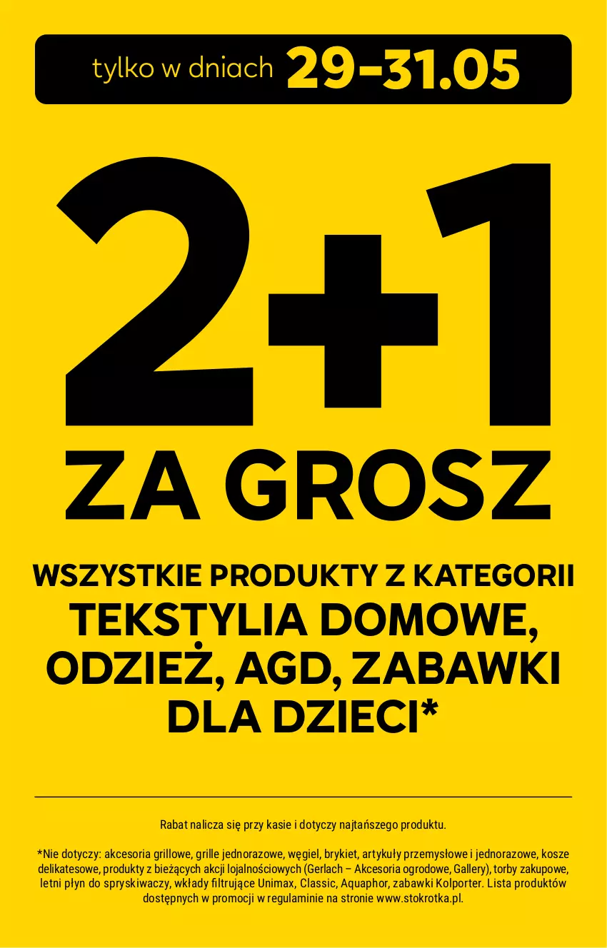 Gazetka promocyjna Stokrotka - Market - ważna 29.05 do 04.06.2025 - strona 28 - produkty: Aquaphor, Dzieci, Grill, Kosz, Płyn do spryskiwaczy, Por
