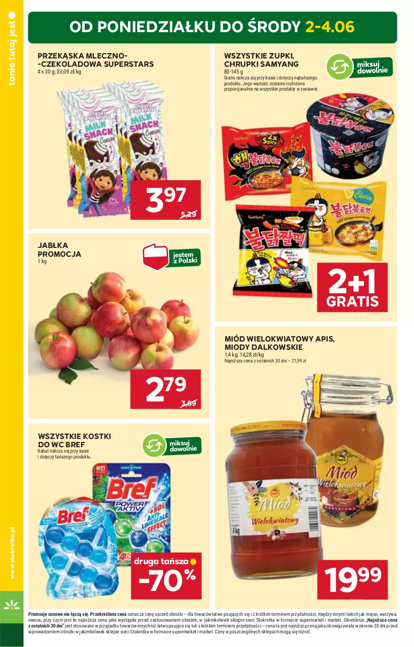 Gazetka promocyjna Stokrotka - Market - ważna 29.05 do 04.06.2025 - strona 4 - produkty: Bref, Chrupki, Gra, Jabłka, Mięso, Miód, Owoce, Por, Warzywa