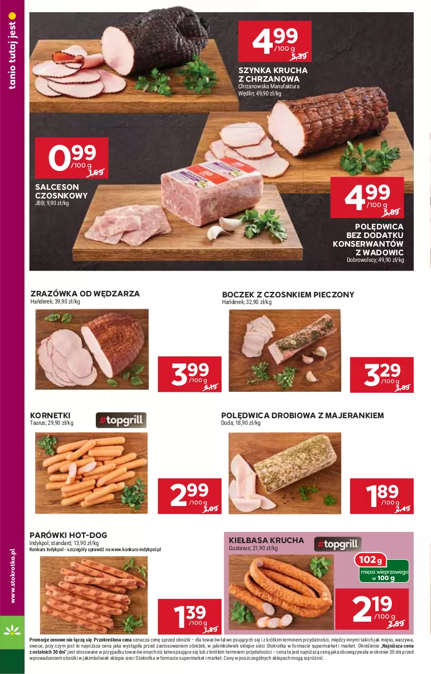 Gazetka promocyjna Stokrotka - Market - ważna 29.05 do 04.06.2025 - strona 6 - produkty: Boczek, Chrzan, Duda, Fa, Kiełbasa, Kiełbasa krucha, Mięso, Owoce, Parówki, Piec, Polędwica, Salceson, Ser, Szynka, Warzywa