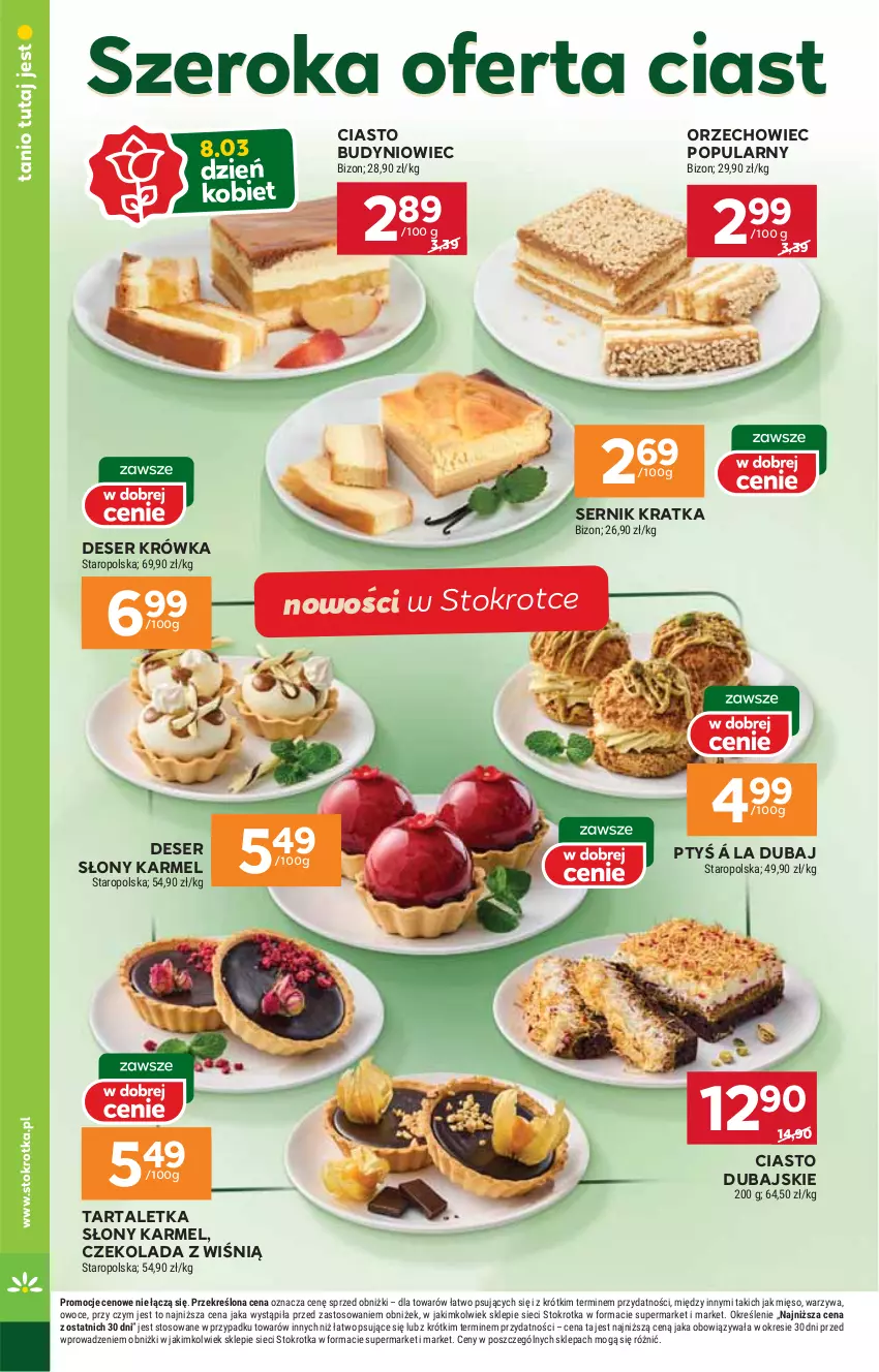 Gazetka promocyjna Stokrotka - Supermarket Opole/Radom - ważna 06.03 do 12.03.2025 - strona 14 - produkty: Czekolada, Deser, HP, Ser, Tarta