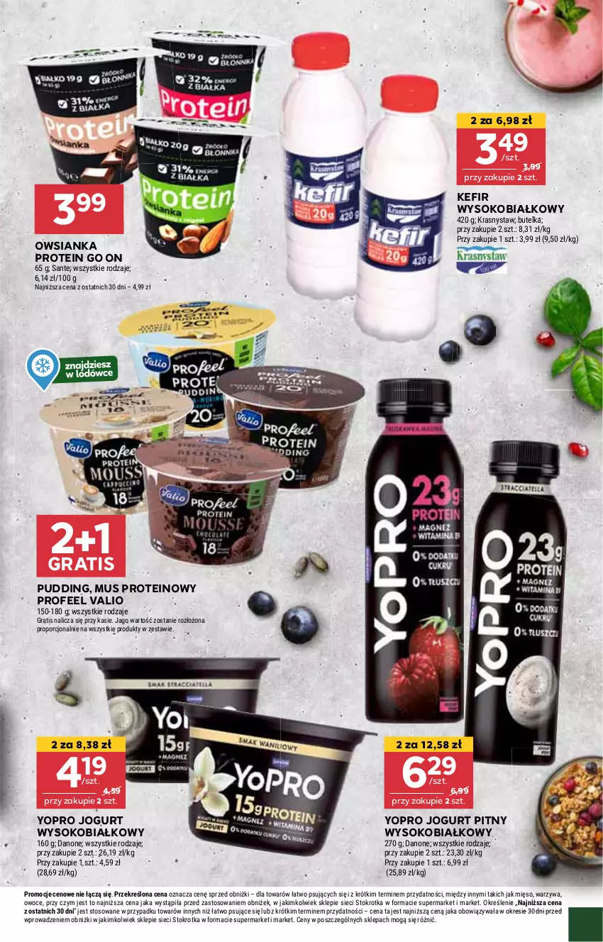 Gazetka promocyjna Stokrotka - Supermarket Opole/Radom - ważna 06.03 do 12.03.2025 - strona 21 - produkty: Danone, Gra, HP, Jogurt, Jogurt pitny, Kefir, Mus, Owsianka, Por, Pudding, Sok